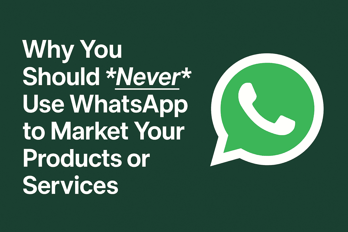 WHY YOU SHOULD NEVER USE WHATSAPP TO MARKET YOUR PRODUCTS OR SERVICES